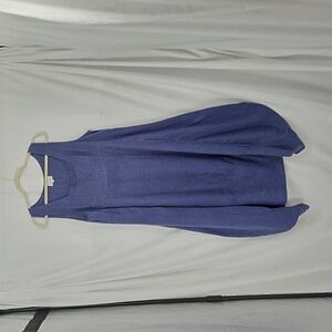 Cali & Co. Oversized Linen Maxi Dress Curved Bottom Pullover Sleeveless SZ L/XL